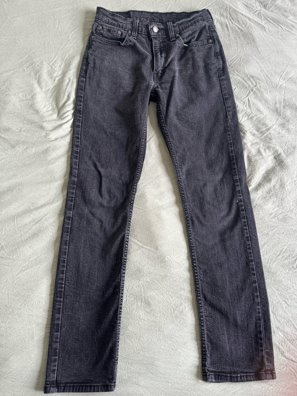 Straight Leg Men’s Black Jeans